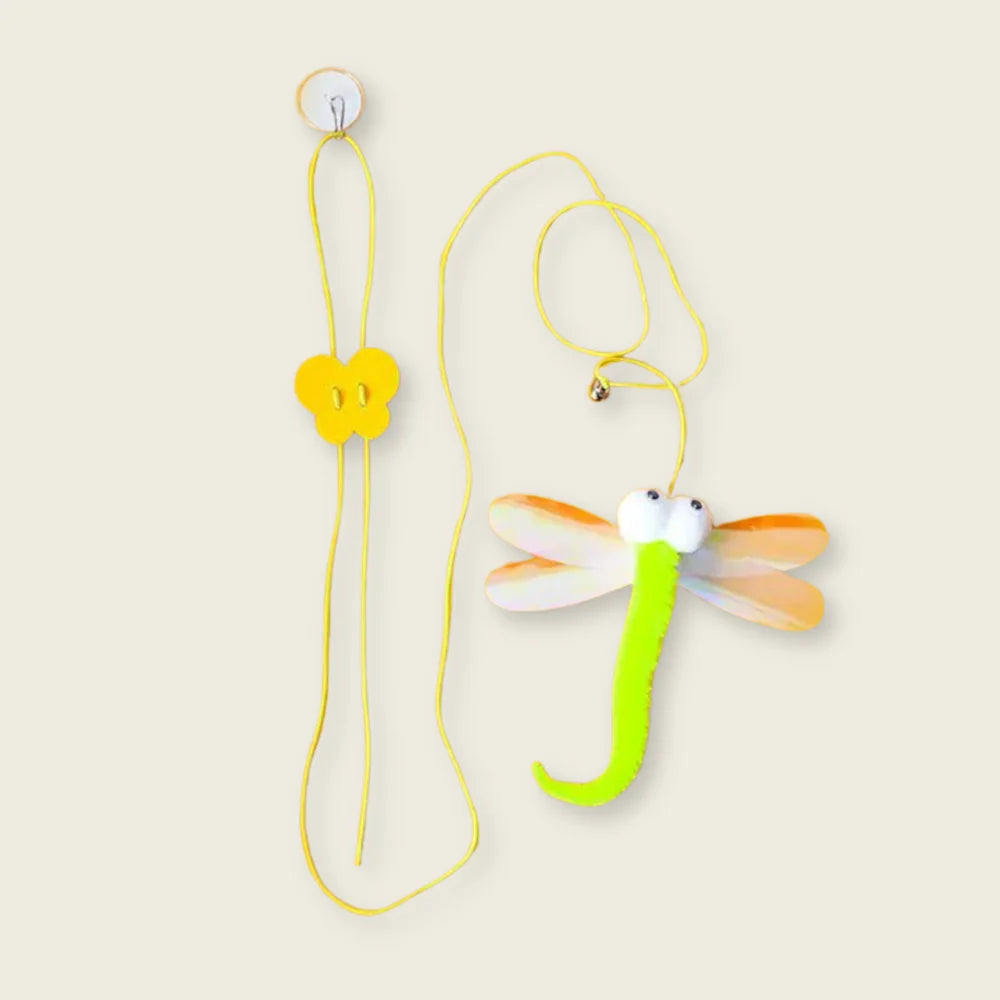Kit 6 Brinquedos de Pendurar para Gatos – Enriquecimento Ativo com Base Adesiva