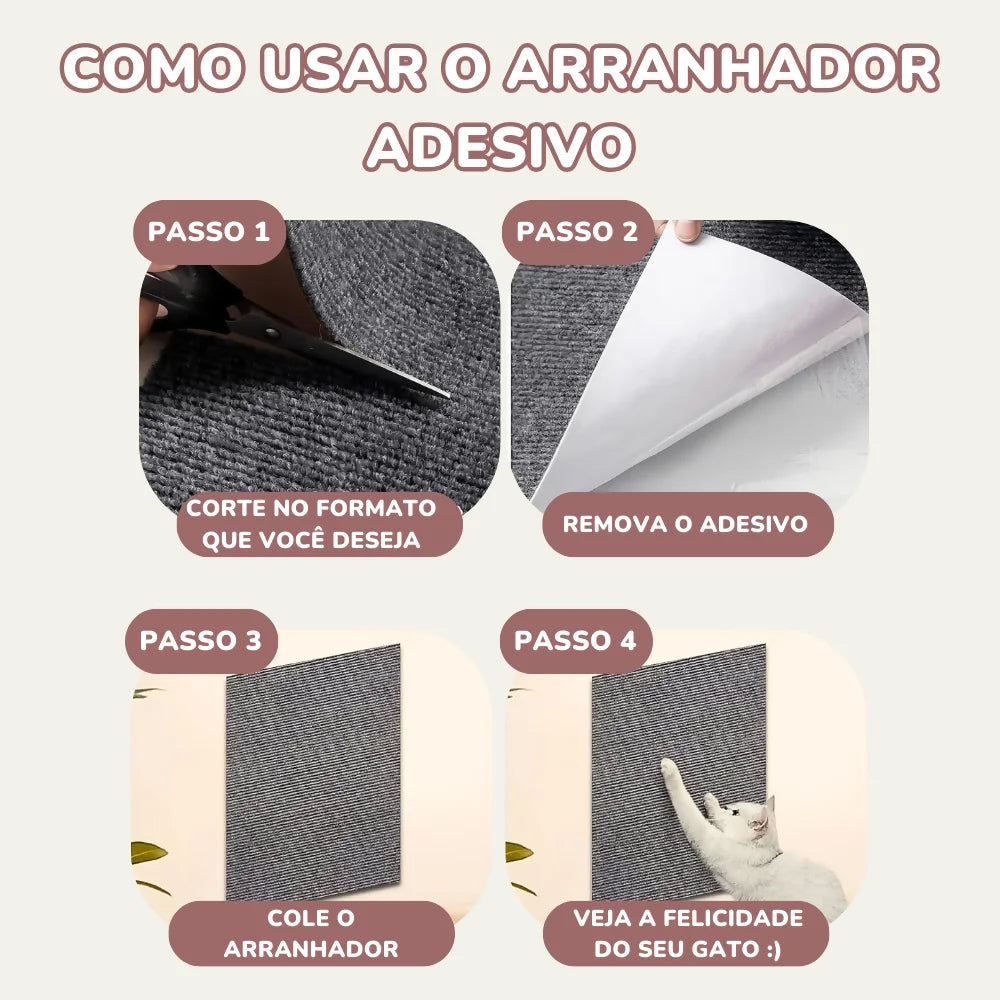 Arranhador Adesivo Para Móveis | Proteção Anti Arranhões de Gatos