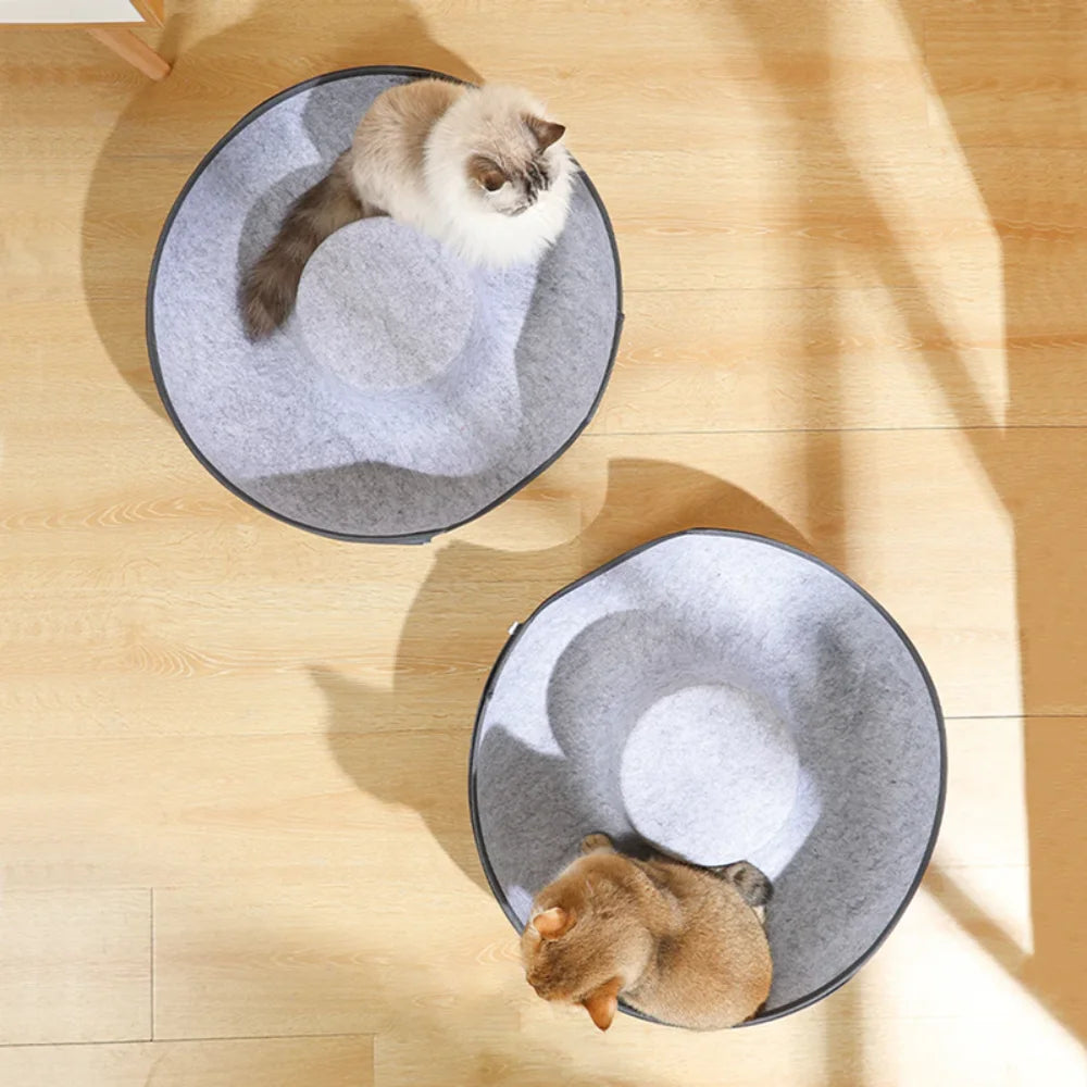 Cama Túnel Donut 2 em 1 para Gatos – Esconderijo & Conforto