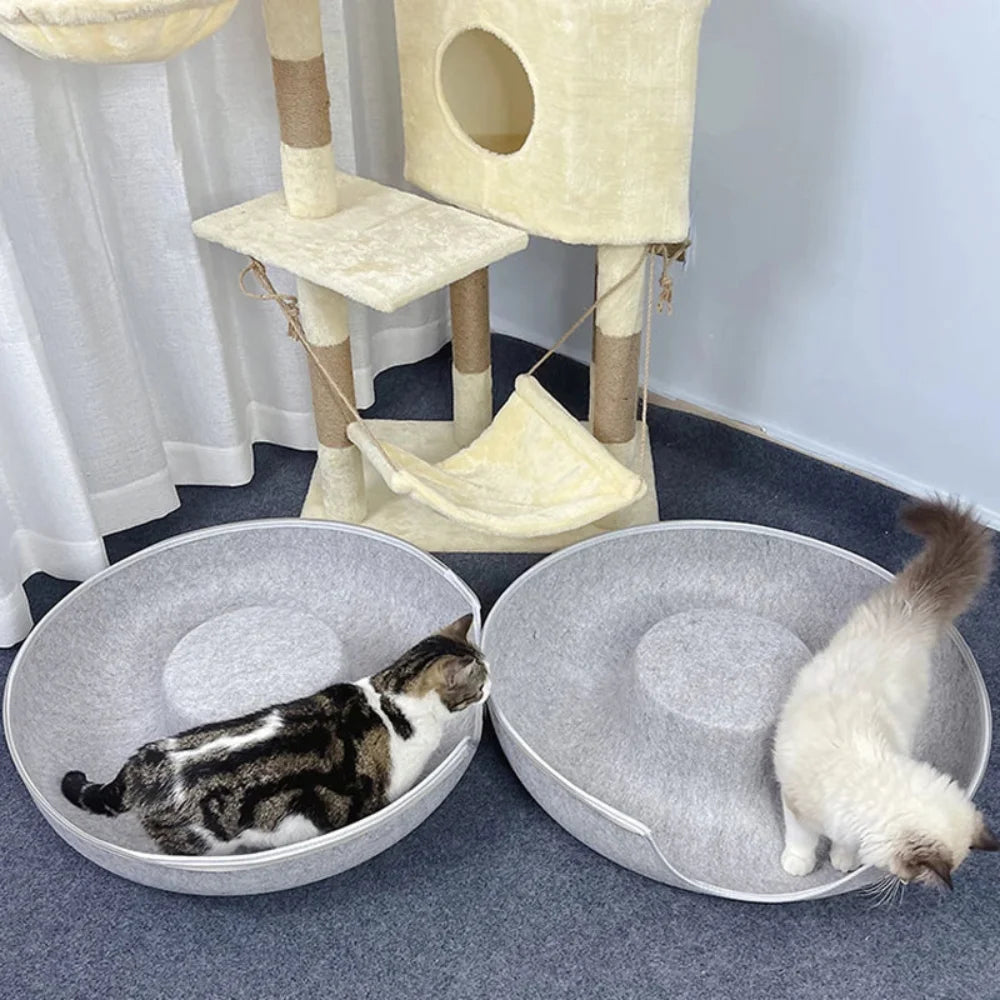 Cama Túnel Donut 2 em 1 para Gatos – Esconderijo & Conforto