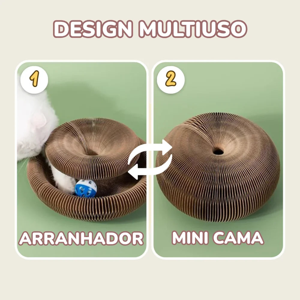 Brinquedo Esticável de Papelão com Bolinha para Gatos – Diversão Garantida!