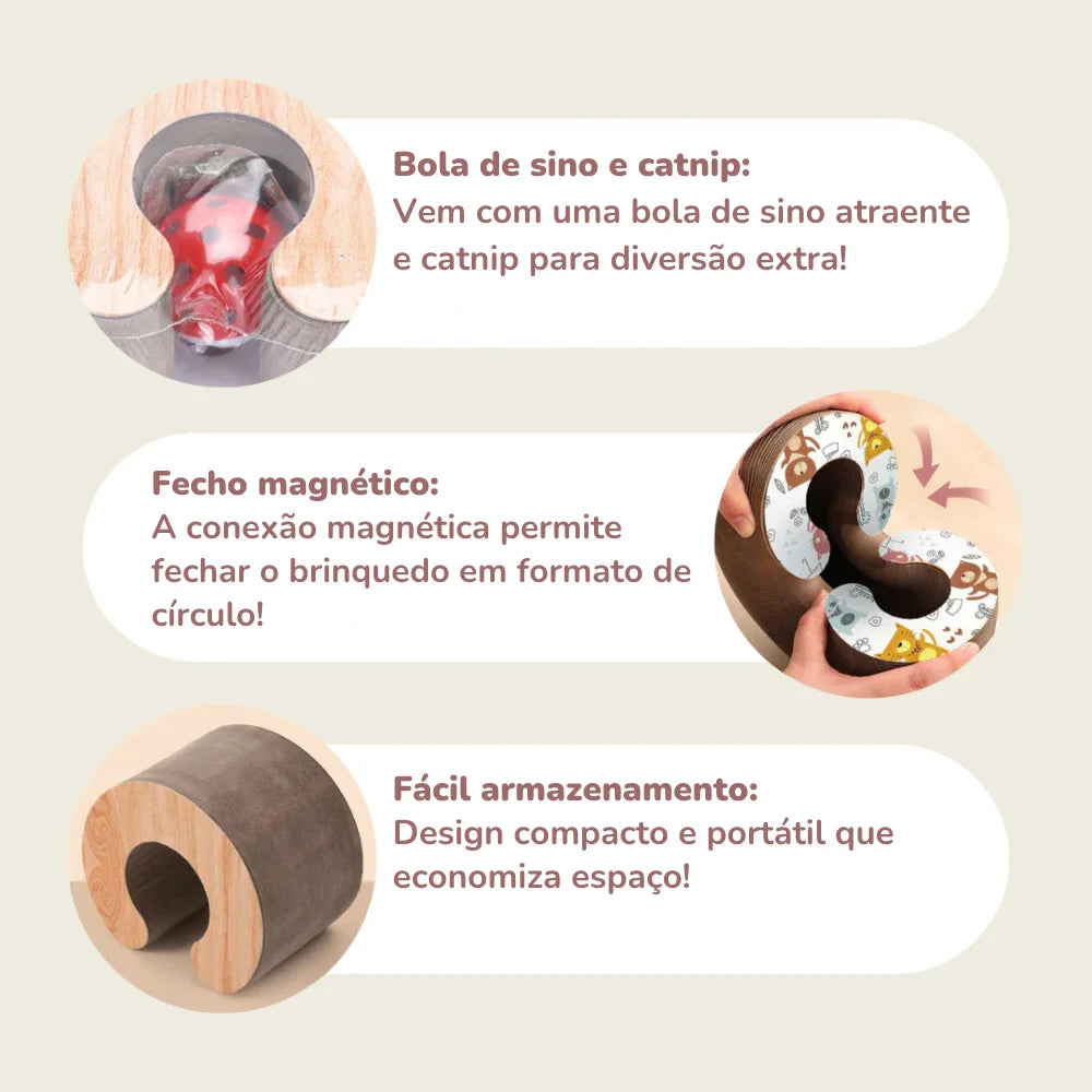 Brinquedo Esticável de Papelão com Bolinha para Gatos – Diversão Garantida!