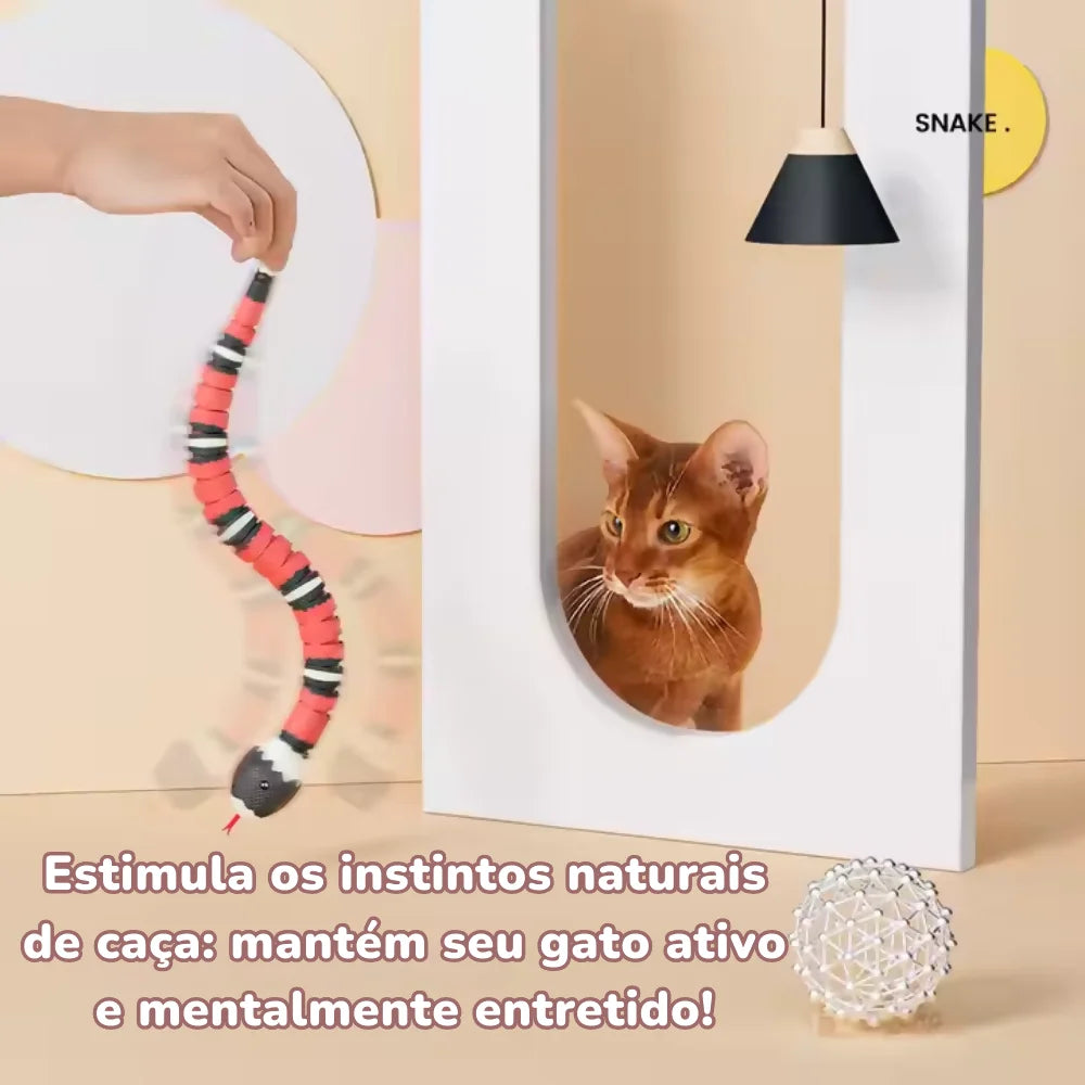 Brinquedo Cobra Elétrica Interativa - Estimulador de Caça para Gatos