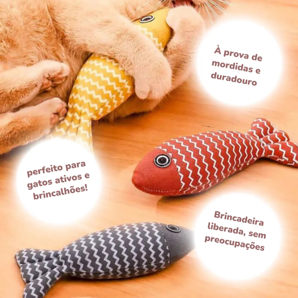 Peixinho Catnip para Gatos – Brinquedo de Mordida e Estímulo Natural