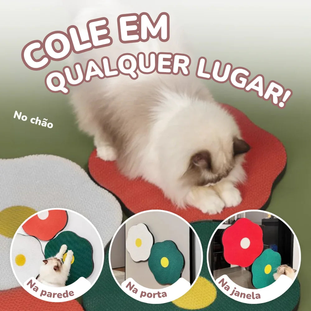 Arranhador Flor de Sisal para Gatos – Para Colar na Parede ou no Chão