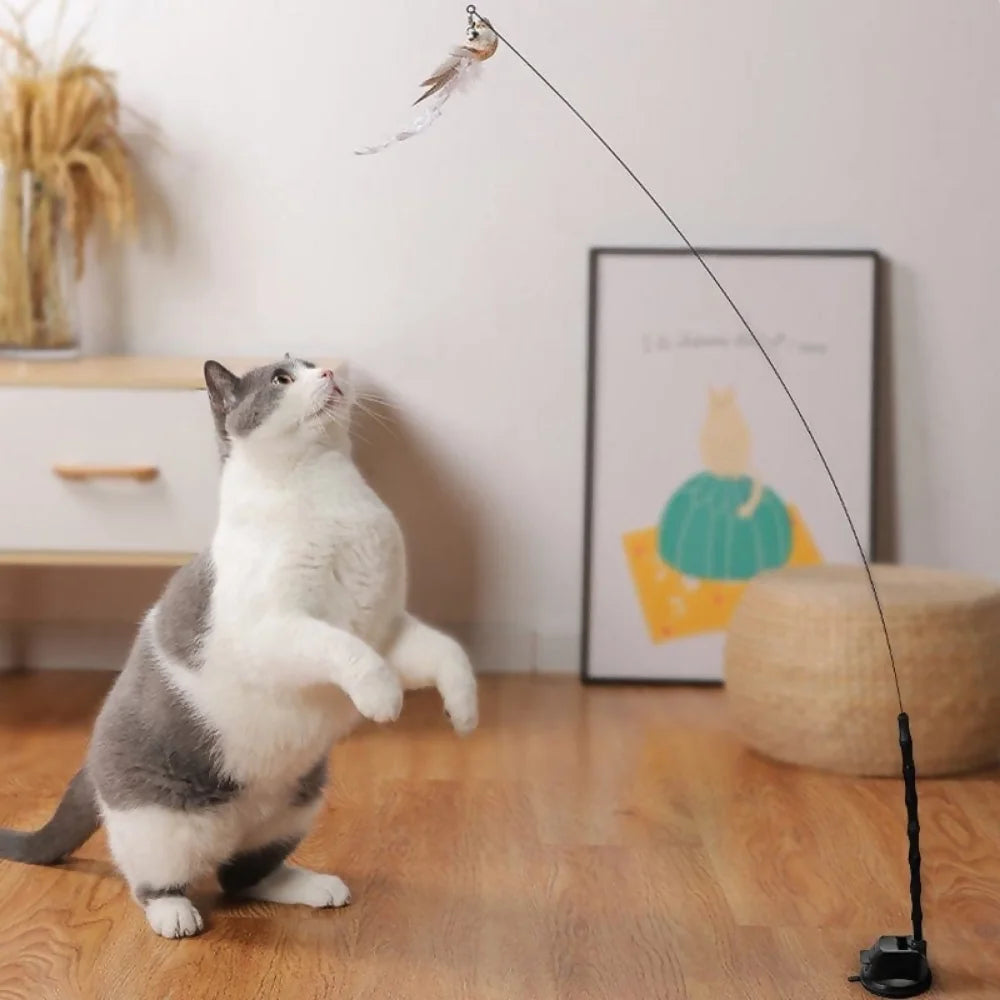 Varinha de Brinquedo Interativo para Gatos | Passarinho Mágico