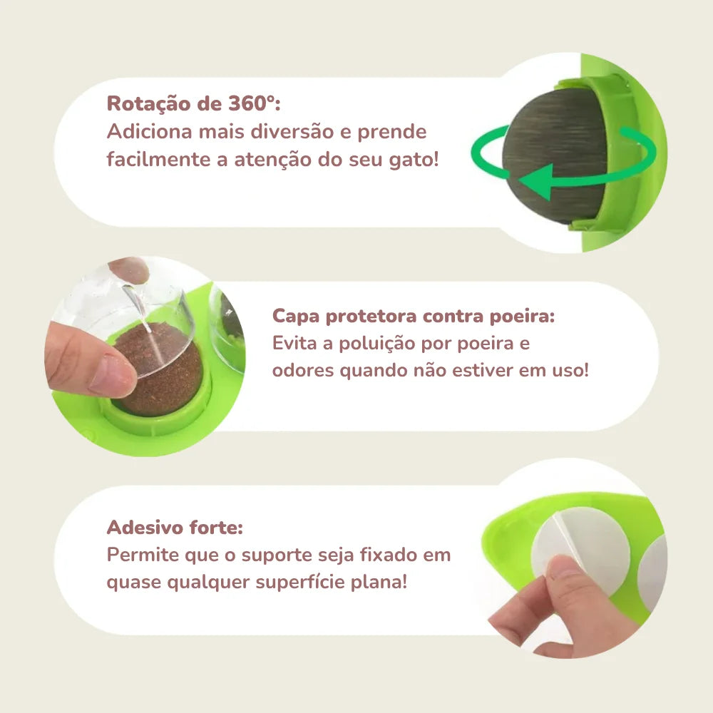 Catnip de Parede com Adesivo para Gatos – Estímulo e Prazer Instantâneo