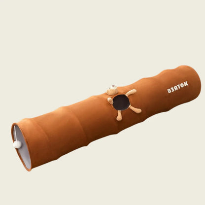 Túnel Dobrável com Bola Interativa para Gatos Bertok | Ideal para Instinto de Tocaia e Exploração