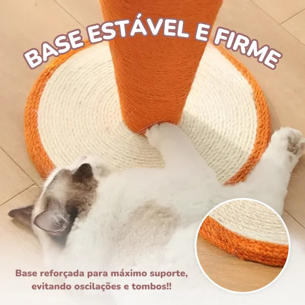 Arranhador Cenoura de Sisal para Gatos – Proteção dos Móveis