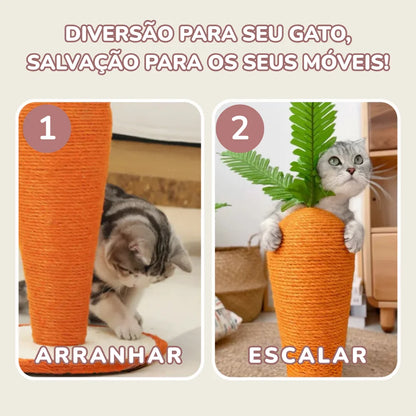Arranhador Cenoura de Sisal para Gatos – Proteção dos Móveis