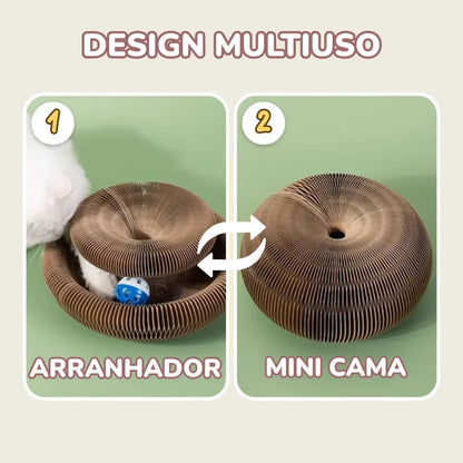 Brinquedo Esticável de Papelão com Bolinha para Gatos – Diversão Garantida!