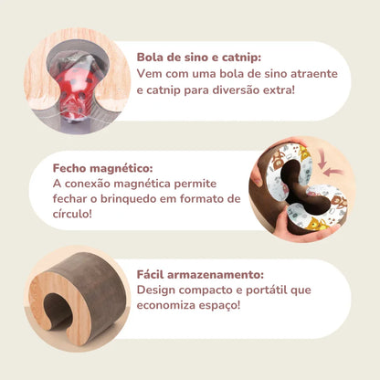 Brinquedo Esticável de Papelão com Bolinha para Gatos – Diversão Garantida!