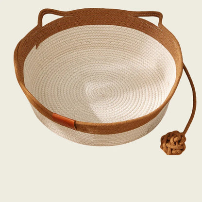 Cama de Sisal com Brinquedo para Gatos – Ideal para Aconchegar e Brincar