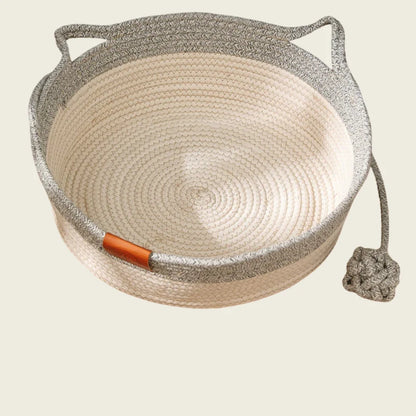 Cama de Sisal com Brinquedo para Gatos – Ideal para Aconchegar e Brincar