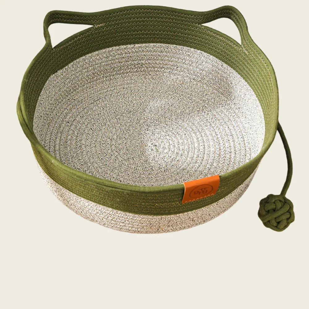 Cama de Sisal com Brinquedo para Gatos – Ideal para Aconchegar e Brincar