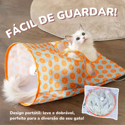 Toca Túnel com Brinquedos de Caça para Gatos | Catsprice™