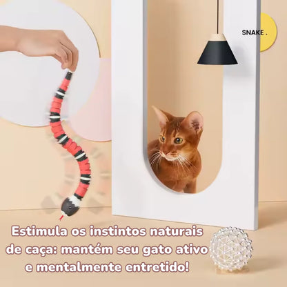 Brinquedo Cobra Elétrica Interativa - Estimulador de Caça para Gatos