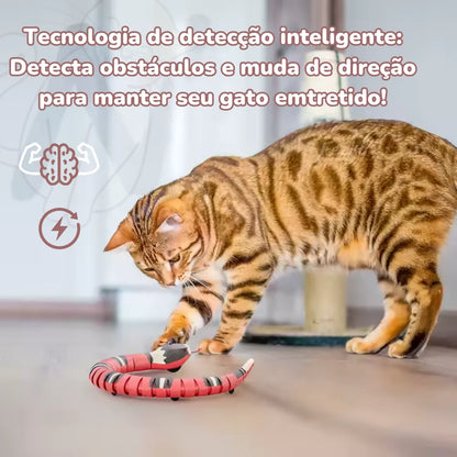 Brinquedo Cobra Elétrica Interativa - Estimulador de Caça para Gatos