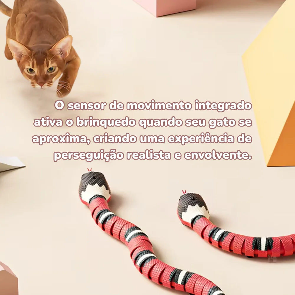 Brinquedo Cobra Elétrica Interativa - Estimulador de Caça para Gatos