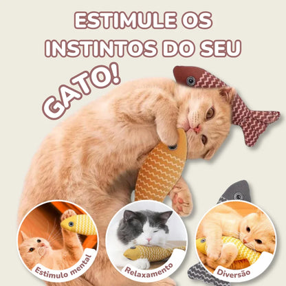 Peixinho Catnip para Gatos – Brinquedo de Mordida e Estímulo Natural