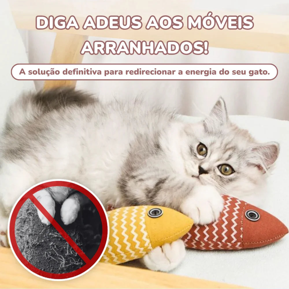 Peixinho Catnip para Gatos – Brinquedo de Mordida e Estímulo Natural