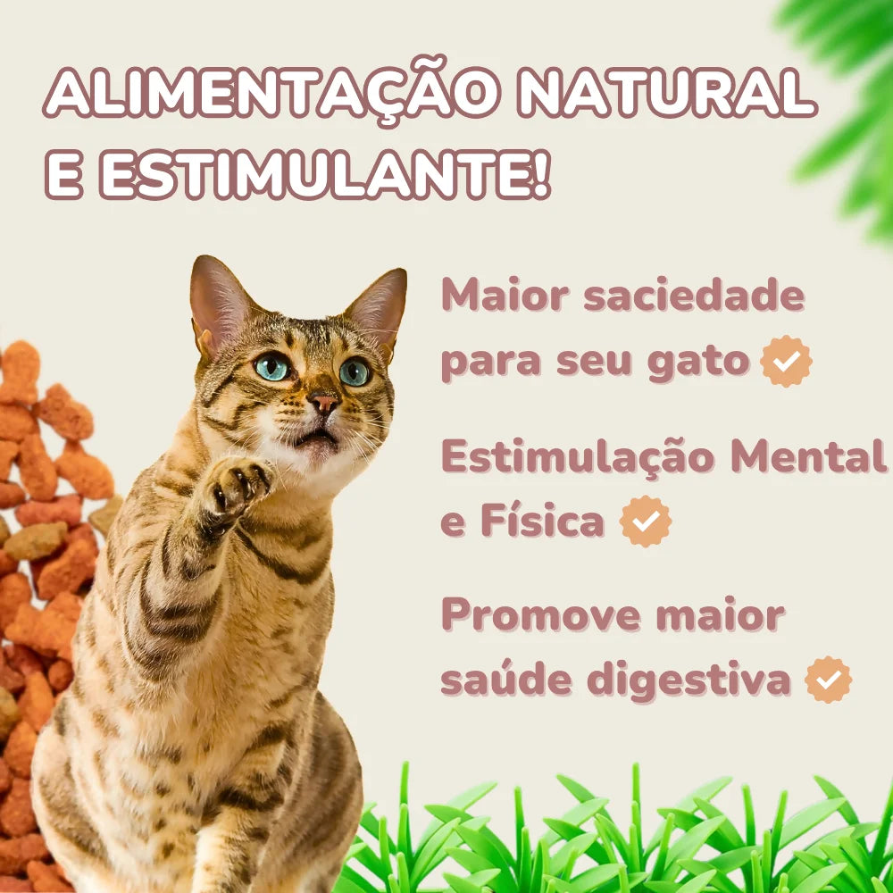 Comedouro de Grama Para Alimentação Lenta de Pets