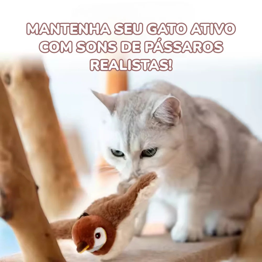 Brinquedo Passarinho Elétrico Interativo Para Gatos