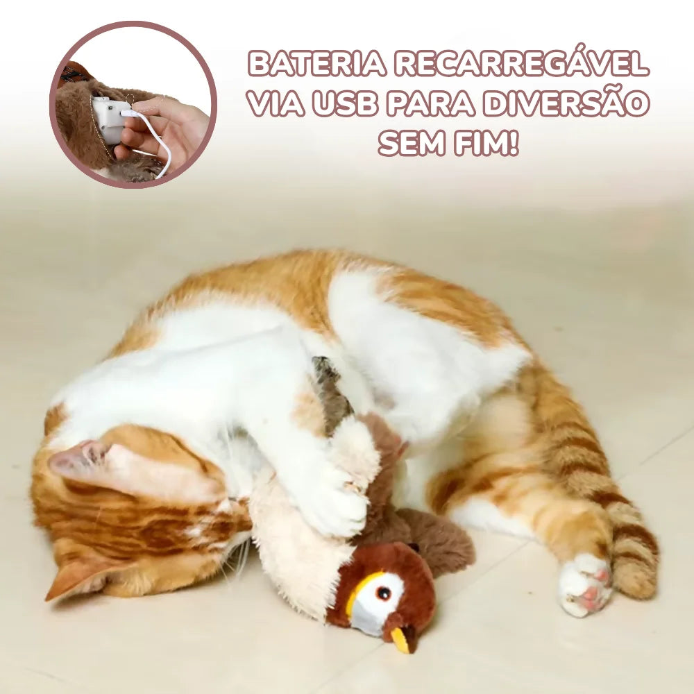 Brinquedo Passarinho Elétrico Interativo Para Gatos