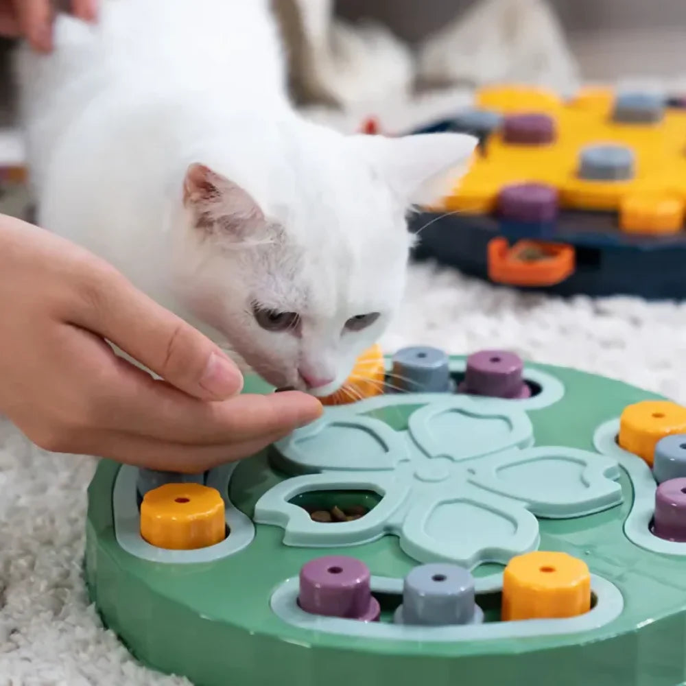 Comedouro Interativo com Peças Encaixáveis para Gatos