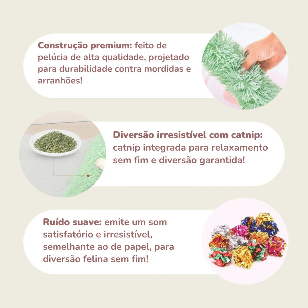 Brinquedo de Pelúcia com Catnip – Companhia & Diversão para Gatos