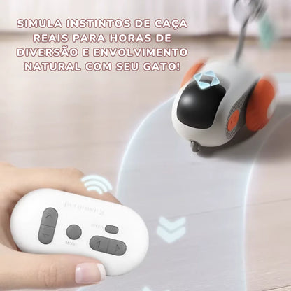 Carro Inteligente com Controle Remoto para Gatos – Brinquedo Automático e Interativo