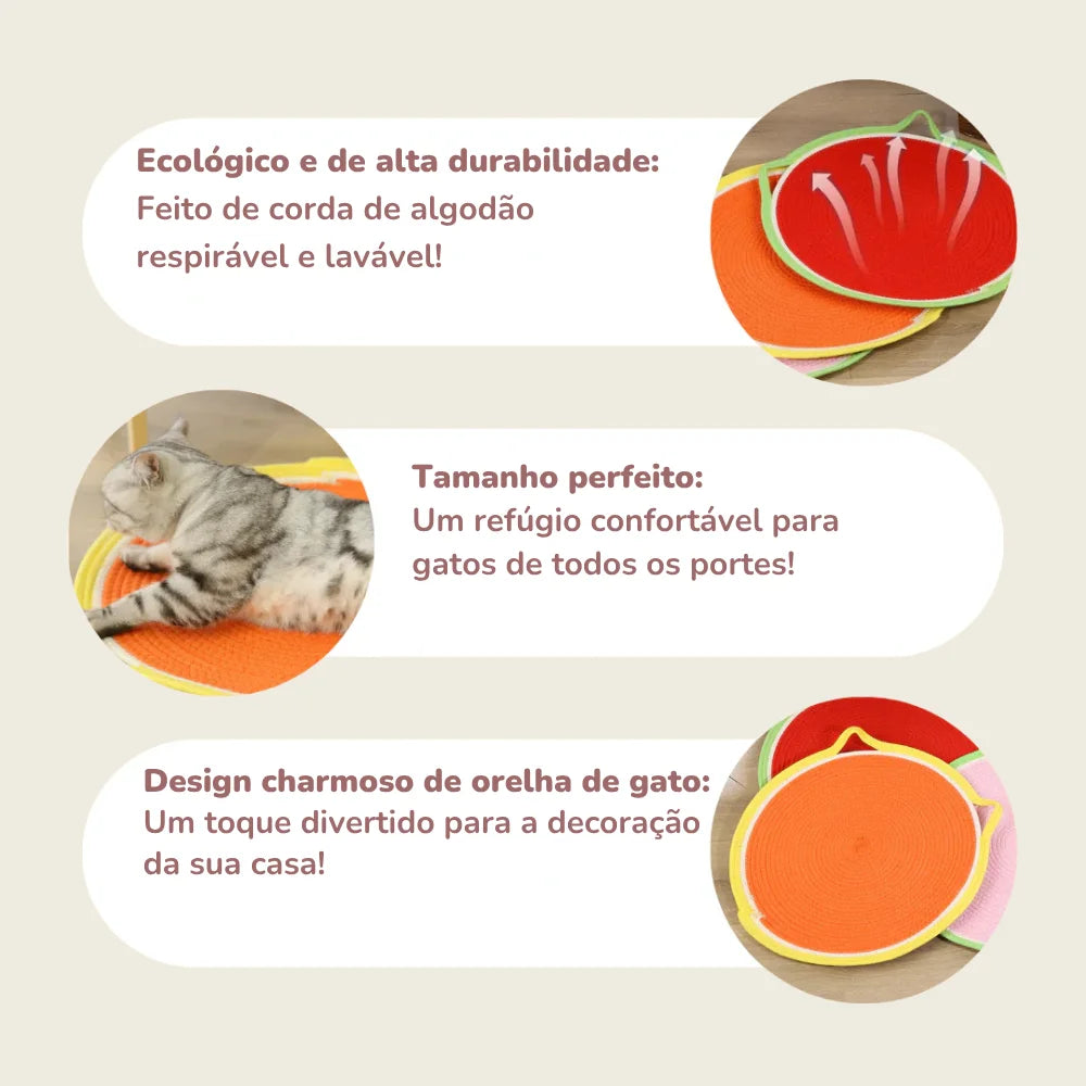 Tapete arranhador de Sisal para Gatos – Durável, Ecológico e Irresistível