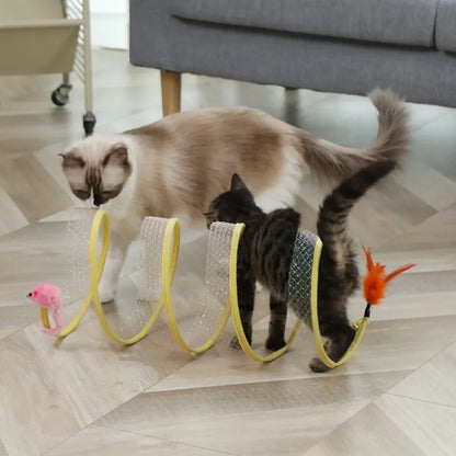 Túnel Interativo Com Brinquedo Para Gatos | Spring Cat™